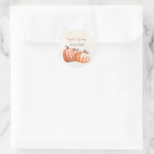 Sticker Rond mariage de automne citrouille aquarelle en faveur  (Sac)