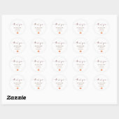 Sticker rond Mariage de automne classique simple (Feuille)