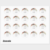 Sticker Rond Mariage de automne de fleurs rustiques (Feuille)