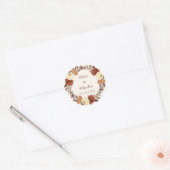 Sticker Rond Mariage de automne Floral Wreath (Enveloppe)