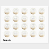 Sticker Rond Mariage de balloon blanc et Parties scintillant d' (Feuille)