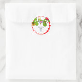 Sticker Rond Mariage de basket-ball (Sac)