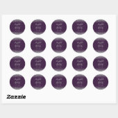 Sticker Rond Mariage de bord de Parties scintillant d'argent fo (Feuille)