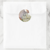 Sticker Rond Mariage de bouquet de fleurs (Sac)