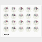 Sticker Rond Mariage de bouquet fleuri Succulent (Feuille)