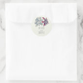 Sticker Rond Mariage de bouquet fleuri Succulent (Sac)