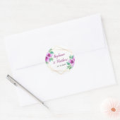 Sticker Rond Mariage de Calla Lily géométrique moderne (Enveloppe)