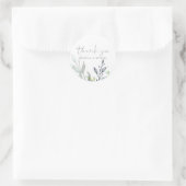 Sticker Rond Mariage de calligraphie botanique Merci (Sac)