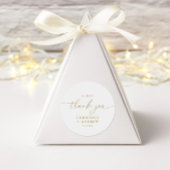 Sticker Rond Mariage de calligraphie or moderne