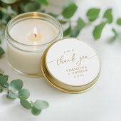 Sticker Rond Mariage de calligraphie or moderne