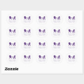 Sticker Rond Mariage de chaises Adirondack violet (Feuille)