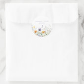 Sticker Rond Mariage de champ fleur sauvage (Sac)