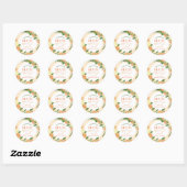 Sticker Rond Mariage de Citron Main Squeeze (Feuille)