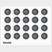 STICKER ROND MARIAGE DE CLAVIER MODERNE (Feuille)