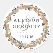 Sticker Rond Mariage de courge Berry Harvest (Devant)