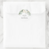 Sticker Rond Mariage de couronne Feuille Gold Greenery (Sac)