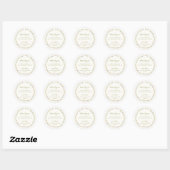 Sticker Rond MARIAGE de couronne Fleur sauvage VERONA (Feuille)