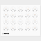Sticker Rond Mariage de design Swans (Feuille)