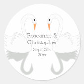 Sticker Rond Mariage de design Swans (Devant)