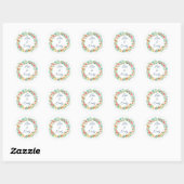 Sticker Rond Mariage de destination plage (Feuille)