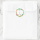 Sticker Rond Mariage de destination plage (Sac)