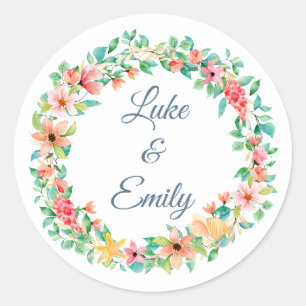 Sticker Rond Mariage de destination plage