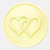 Sticker Rond Mariage de deux cœurs entrelacés de beurre (Devant)