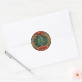 Sticker Rond Mariage de Dieu hindou de Ganesh | Lotus Green en  (Enveloppe)