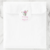 Sticker Rond Mariage de ferme Floral Rustique (Sac)