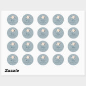 Sticker Rond mariage de fleurs de cerisier rose merci (Feuille)