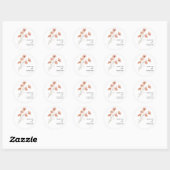 Sticker Rond Mariage de fleurs d'oranges (Feuille)