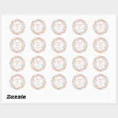 Sticker Rond Mariage de fleurs printanières (Feuille)