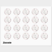Sticker Rond Mariage de fleurs sauvages rustiques (Feuille)