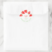 Sticker Rond Mariage de fraise mignonne Étaler l'amour (Sac)
