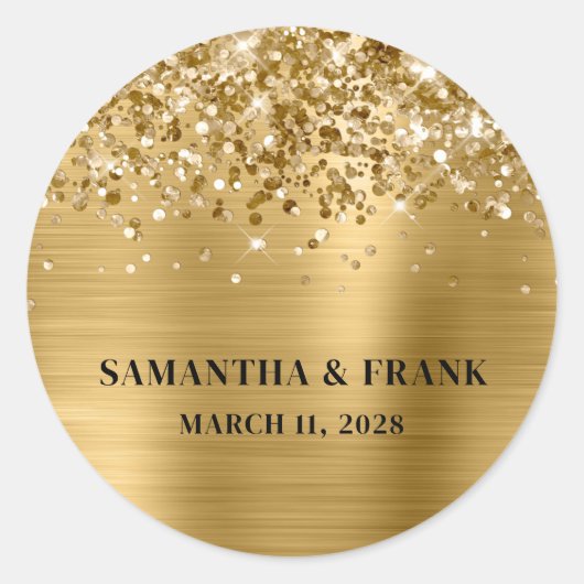 Sticker Rond Mariage de glamme Glitt Gold (Devant)