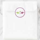 Sticker Rond Mariage de grue papier Origami (Sac)