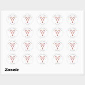 Sticker Rond Mariage de homard nautique (Feuille)