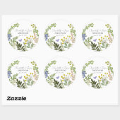 Sticker Rond Mariage de jardin d'été à feuillage persistant (Feuille)