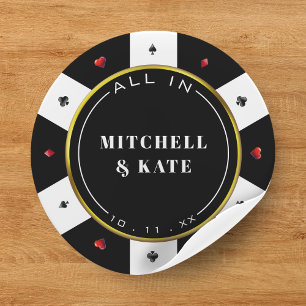 Sticker Rond Mariage de jetons de poker