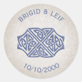 Sticker Rond Mariage de joueur celtique Viking (Devant)