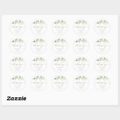 Sticker Rond mariage de la branche d'olivier merci (Feuille)