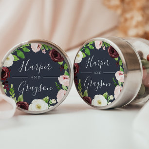 Sticker Rond Mariage de la couronne de romance de minuit