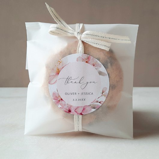 Sticker Rond Mariage de la fleur de cerisier Sakura