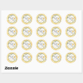Sticker Rond Mariage de la future mariée (Feuille)