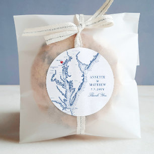 Sticker Rond Mariage de la Marine du Maryland de Baltimore