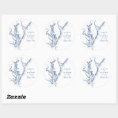 Sticker Rond Mariage de la Marine du Maryland de Baltimore (Feuille)