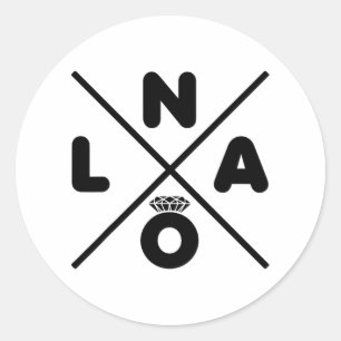 Sticker Rond Mariage de la Nouvelle-Orléans Nola Bachelorette