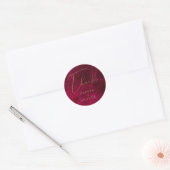 Sticker Rond Mariage de la passion bourguignonne (Enveloppe)