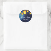 Sticker Rond Mariage de lanternes flottantes (Sac)