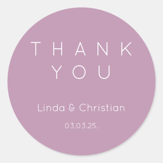 Sticker Rond Mariage de lavande (Devant)